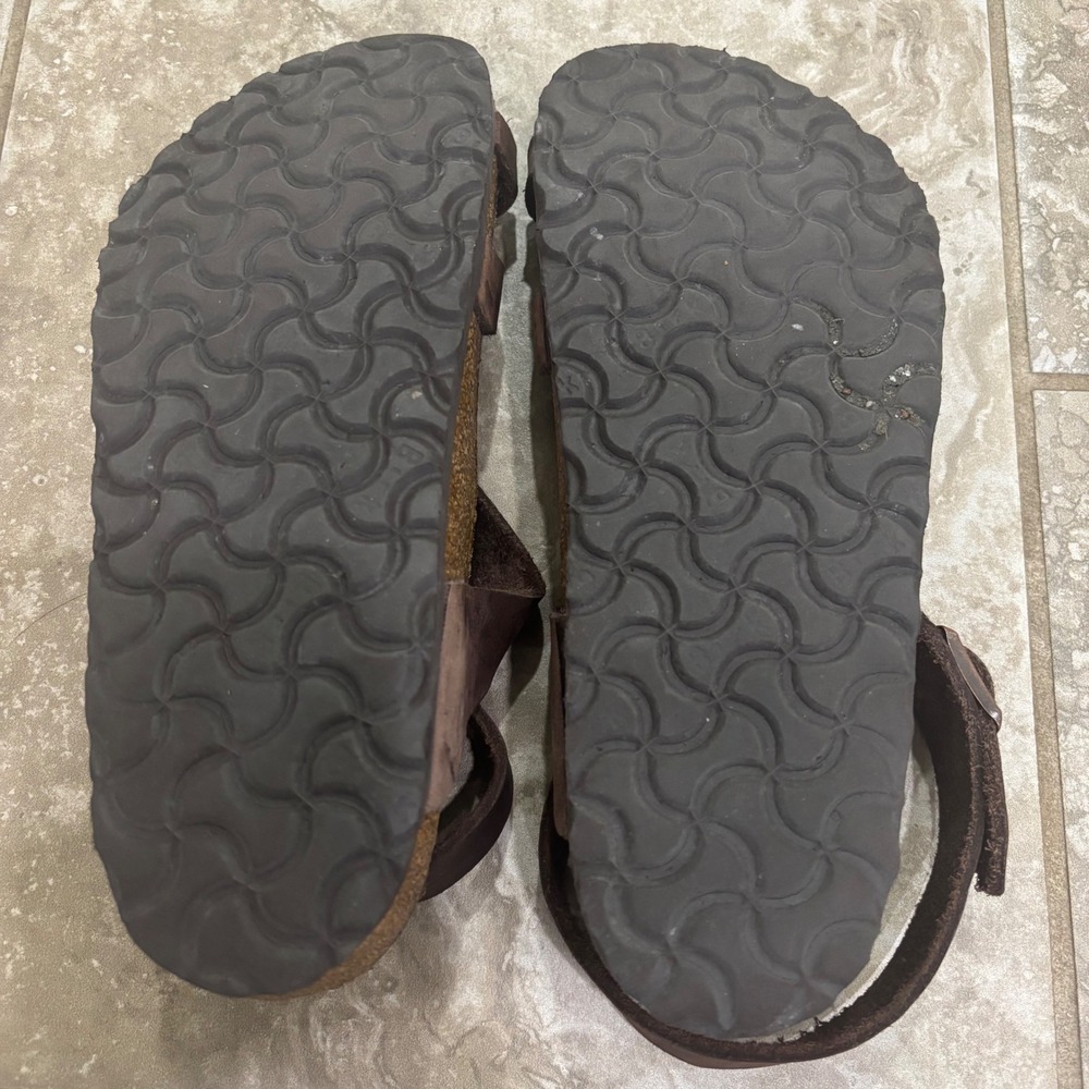 Birkenstock Yara Habana Oiled Leather Ankle Strap Sandals Brown Womens 37 L6 M4 - Picture 7 of 11